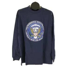 Vintage 54th Presidential Inauguration Shirt XL Bush / Cheney Adult Navy Blue